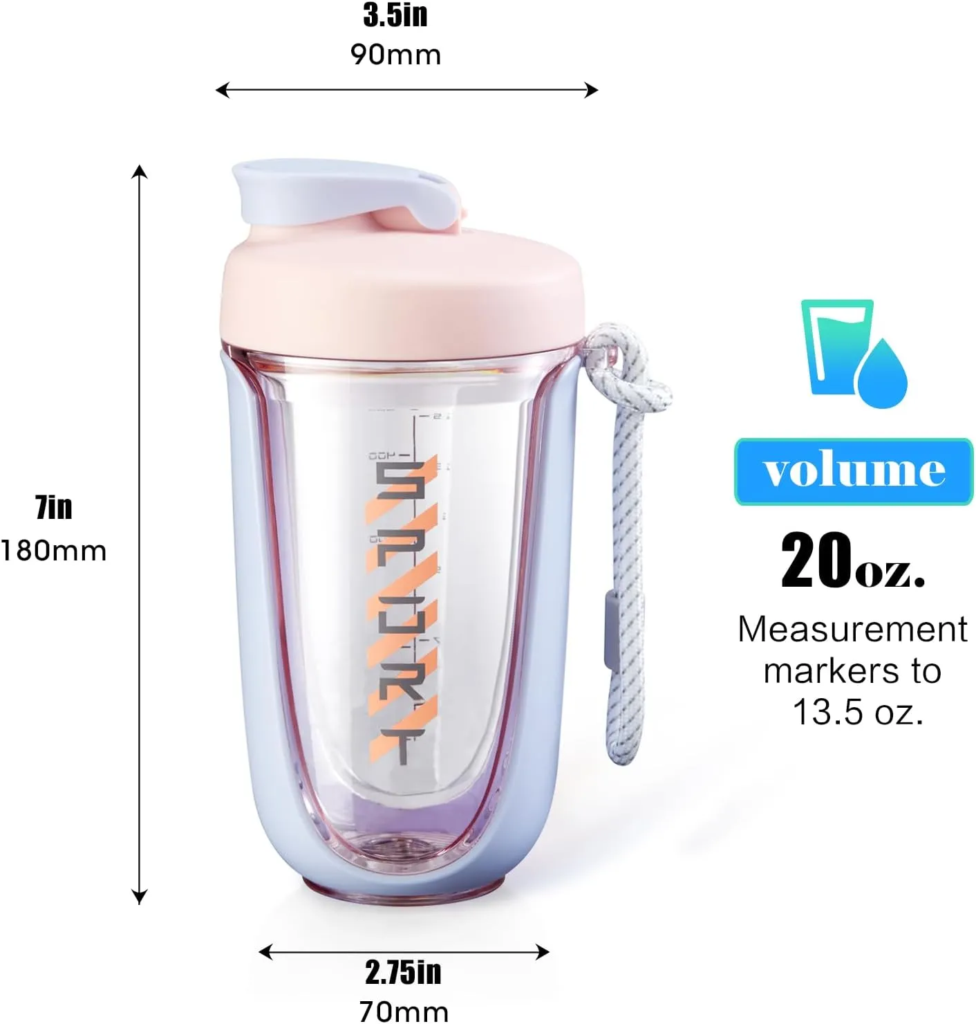 shaker cups for protein shakes 20 oz protein shaker bottle，Leak Proof，The Perfect Shaker for the Gym, Pre-Workout Bottle，Cocktail Shaker Cup，Weight Loss Supplement Shakes