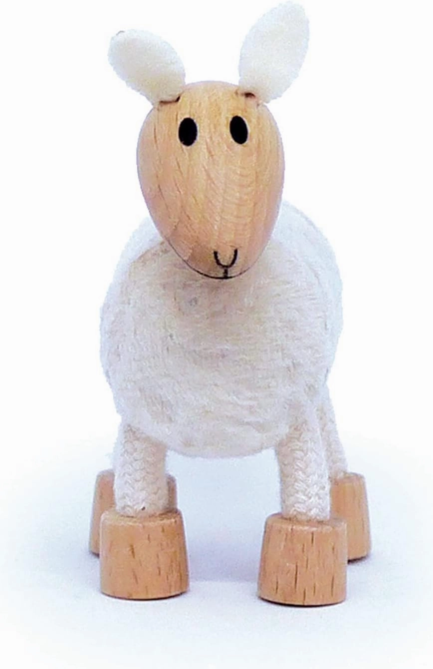 Sheep Wooden Animal Toys for Toddler, Fun and Posable Wooden Farm Toy, Wooden Toys, Wood Farm Animals, Early Education Boys and Girl, Bendable Figures Farm Toys Set