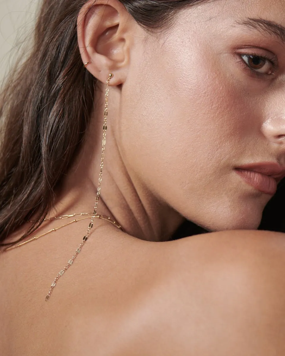 Shinny Chain Stud Earrings