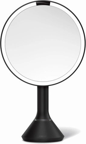 simplehuman 8'' Round Sensor Mirror, Matte Black
