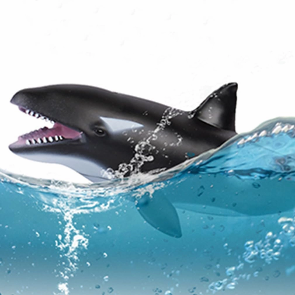 Simulated Ocean Animal Toys for Kids 16 Inch Big Sea Animals Toys Large Size Marine Animal Figures Soft Filled Rubber Sea Educational Toys/Killer Whale