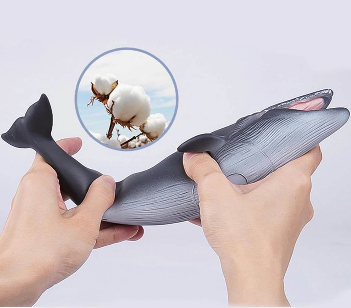 Simulated Ocean Big Animal for Kids 16 Inch Sea Animals Toys Large Size Marine Animal Figures Soft Filled Rubber Sea Educational Toys/Humpback Whale