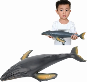 Simulated Ocean Big Animal for Kids 16 Inch Sea Animals Toys Large Size Marine Animal Figures Soft Filled Rubber Sea Educational Toys/Humpback Whale