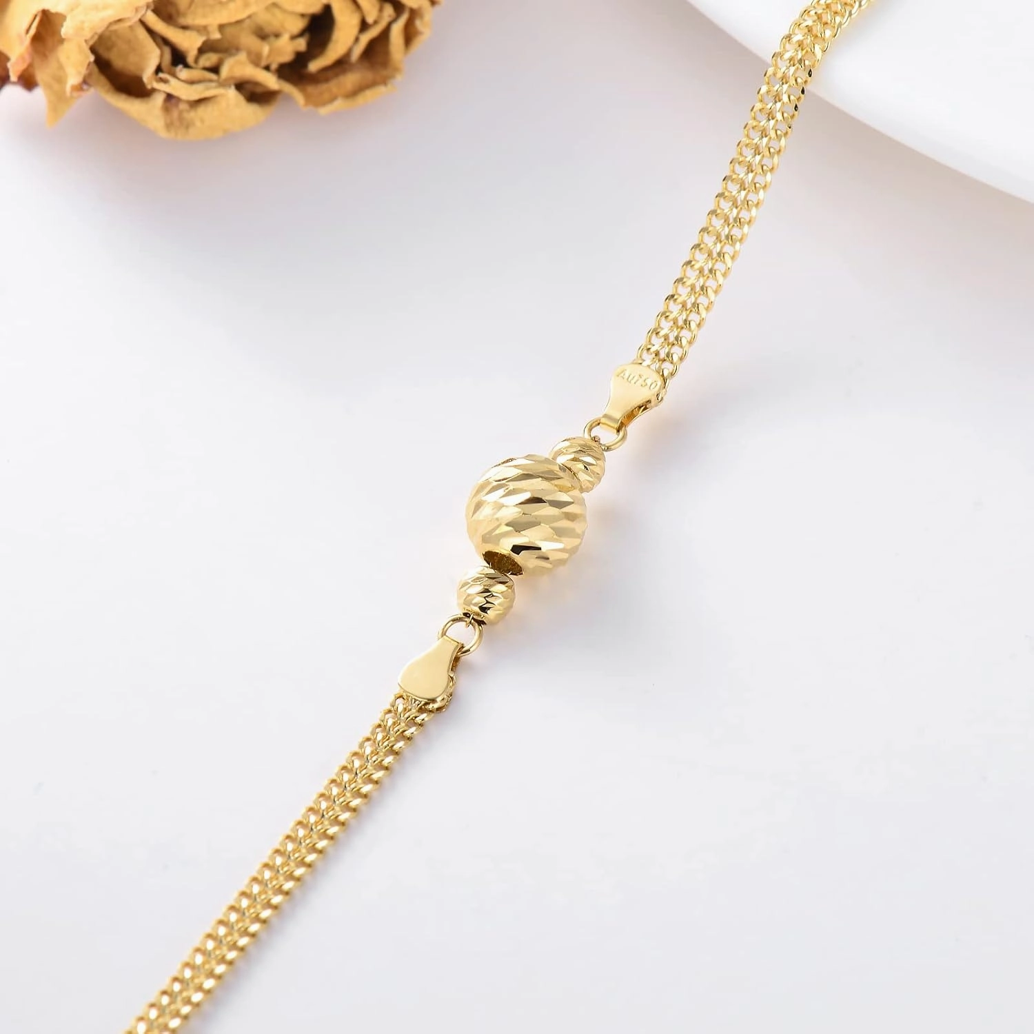 SISGEM 18K Real Gold Bracelets for Women, Delicate Gold Italian Link Chain bracelets Jewelry Anniversary Birthday Gifts for Mom, Wife