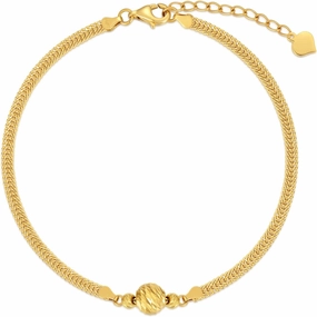SISGEM 18K Real Gold Bracelets for Women, Delicate Gold Italian Link Chain bracelets Jewelry Anniversary Birthday Gifts for Mom, Wife