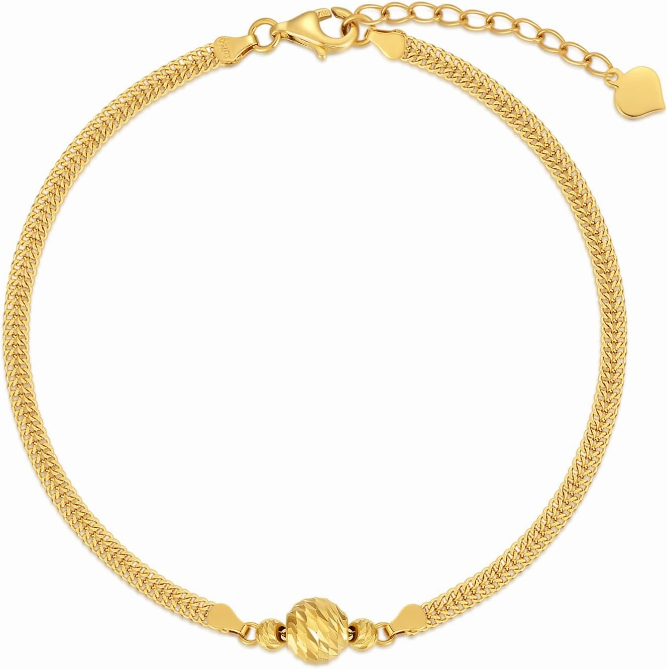SISGEM 18K Real Gold Bracelets for Women, Delicate Gold Italian Link Chain bracelets Jewelry Anniversary Birthday Gifts for Mom, Wife