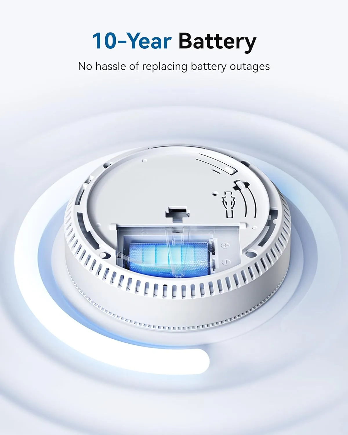 SITERWELL Smoke Detector Carbon Monoxide Detector Combo 10 Year Battery, Meets UL217-9th Standards, Reduced Nuisance Alarms, Smoke and Carbon Monoxide Detector with Bilingual Voice Alerts, 2 Pack