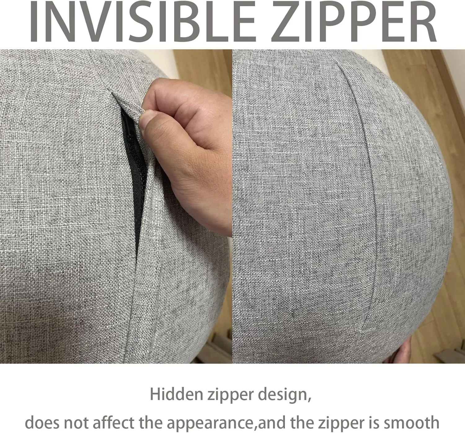 Sitting Ball Cover, Air Stopper Plug Pin Adapter, 65cm 75cm Birthing Ball Exercise Ball Cover for Pregnancy Ball Yoga Ball Core Ball Covers Storage Bag Accessories (No Yoga Ball)