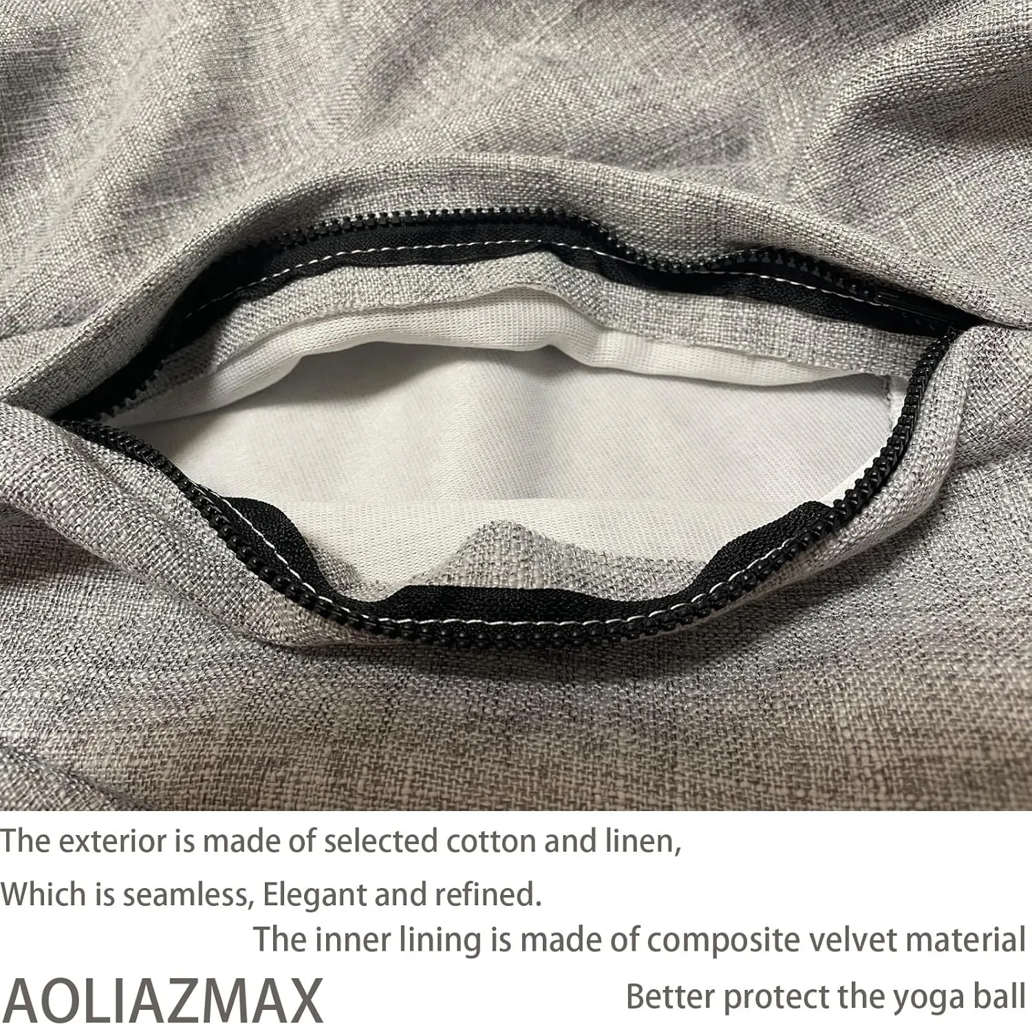 Sitting Ball Cover, Air Stopper Plug Pin Adapter, 65cm 75cm Birthing Ball Exercise Ball Cover for Pregnancy Ball Yoga Ball Core Ball Covers Storage Bag Accessories (No Yoga Ball)