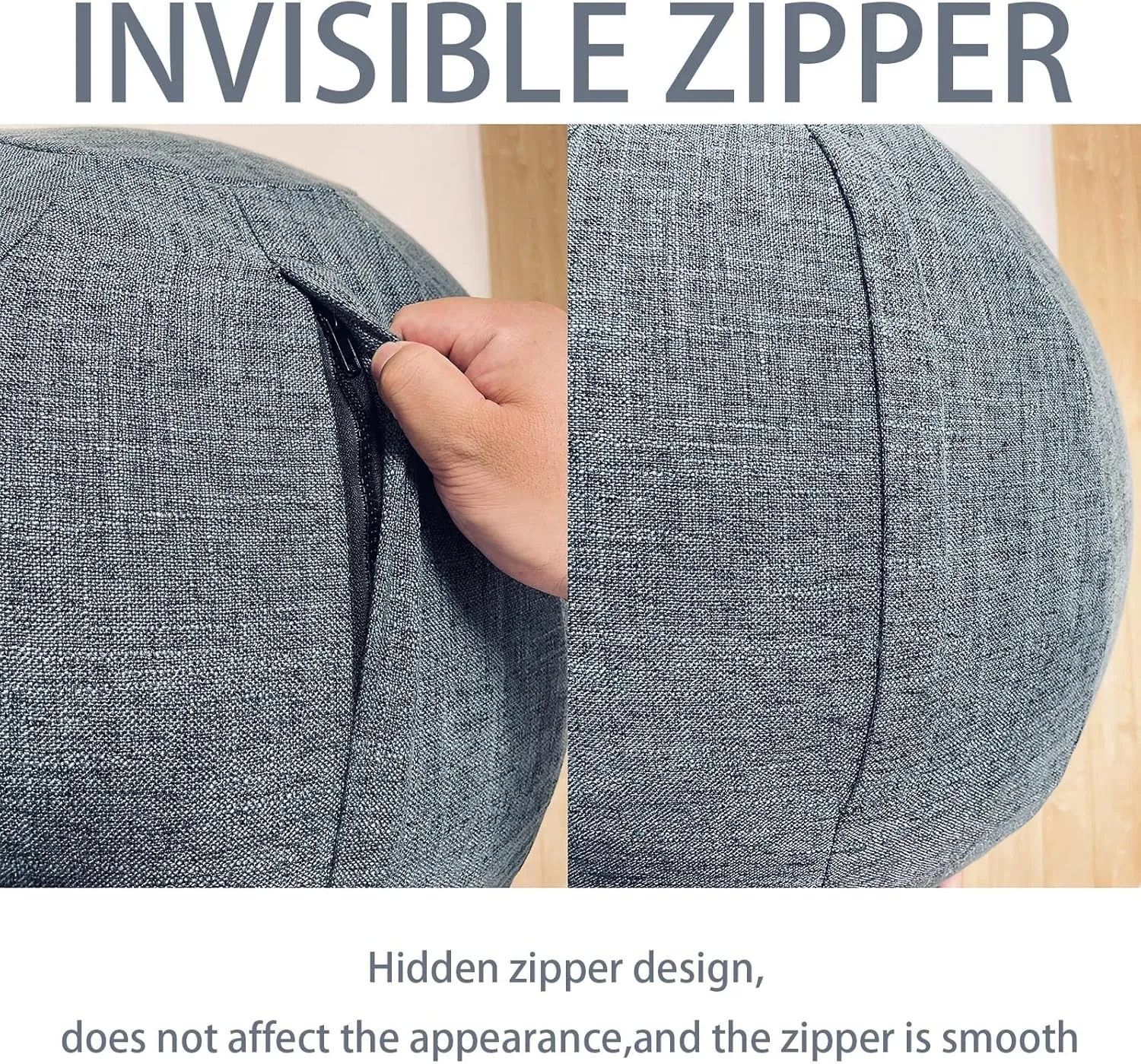 Sitting Ball Cover, Air Stopper Plug Pin Adapter, 65cm 75cm Birthing Ball Exercise Ball Cover for Pregnancy Ball Yoga Ball Core Ball Covers Storage Bag Accessories (No Yoga Ball)