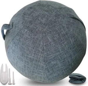 Sitting Ball Cover, Air Stopper Plug Pin Adapter, 65cm 75cm Birthing Ball Exercise Ball Cover for Pregnancy Ball Yoga Ball Core Ball Covers Storage Bag Accessories (No Yoga Ball)