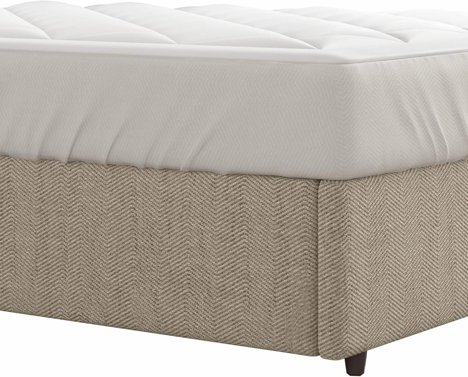 Sleep Philosophy Waterproof Sofa Bed Mattress Protector, Holden Sofa Bed Queen Mattress Pad, 3M Scotchgard, Microfiber Mattress Topper Fitted Elastic Pocket Fits Up to 8 Inch, Queen 60x72, White