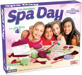 SMARTLAB Toys All-Natural Spa Day - Make Fizzy Bath Bombs, Creamy Face Masks & More with 48 Pieces