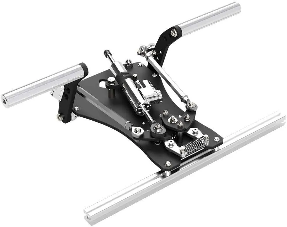 SN-2 Helicopters Flight Rudder Pedals with Brake System Flight Sim Hall Sensor, USB Multi-Angle Adjustable Fighter Damping Flight Rudder Pedals for Adults - Damper Version
