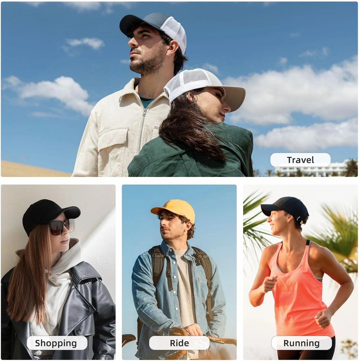 Snapback Trucker Hats Penguins On The Iceberg Cowboy Baseball Caps Adjustable Blank Mesh Ball Caps for Men Women