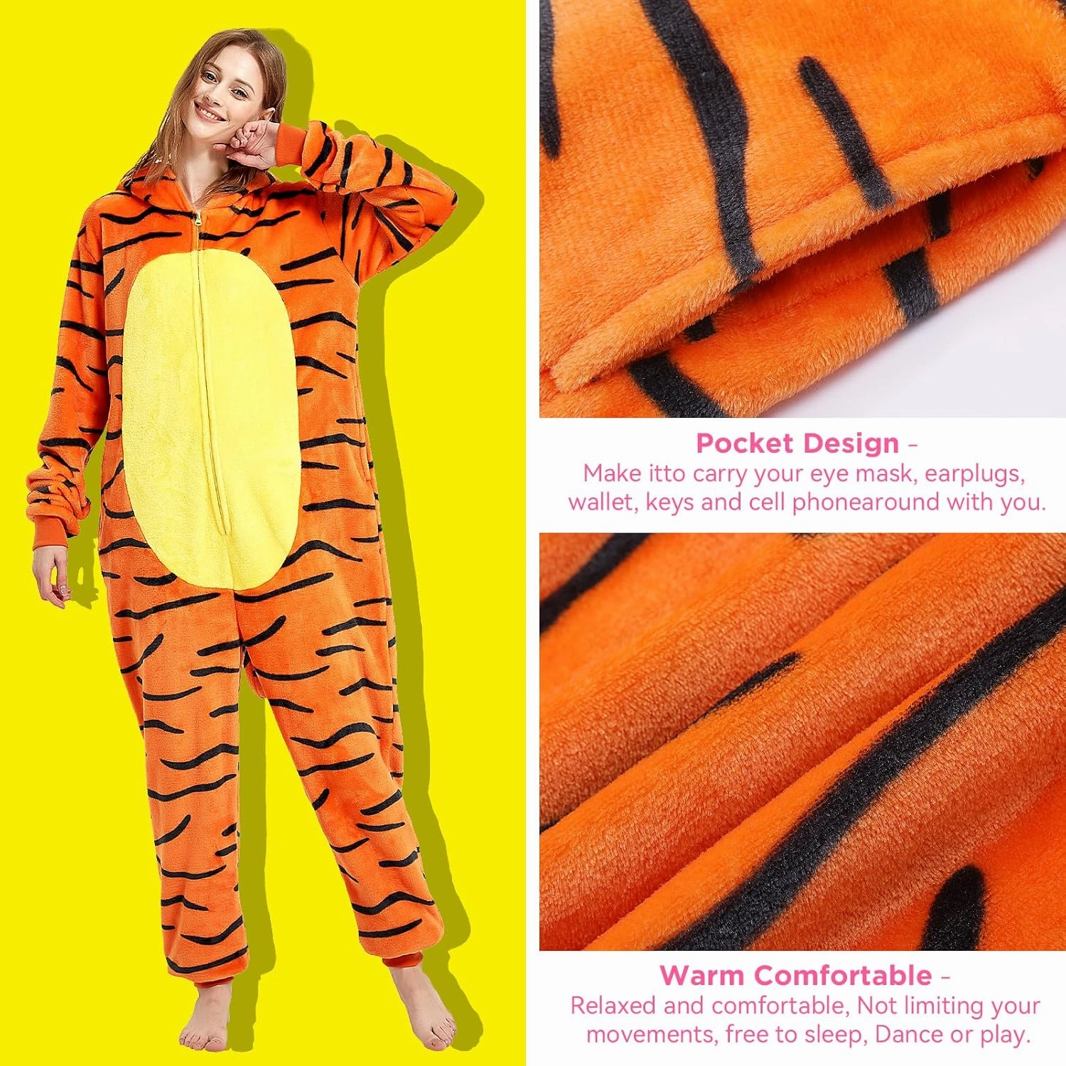 Snug Fit Adult Unisex Onesie Cosplay Costume，One Piece Pajama Halloween Homewear Suit for Women and Men