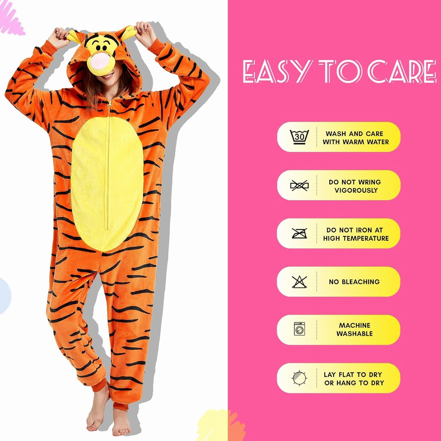 Snug Fit Adult Unisex Onesie Cosplay Costume，One Piece Pajama Halloween Homewear Suit for Women and Men