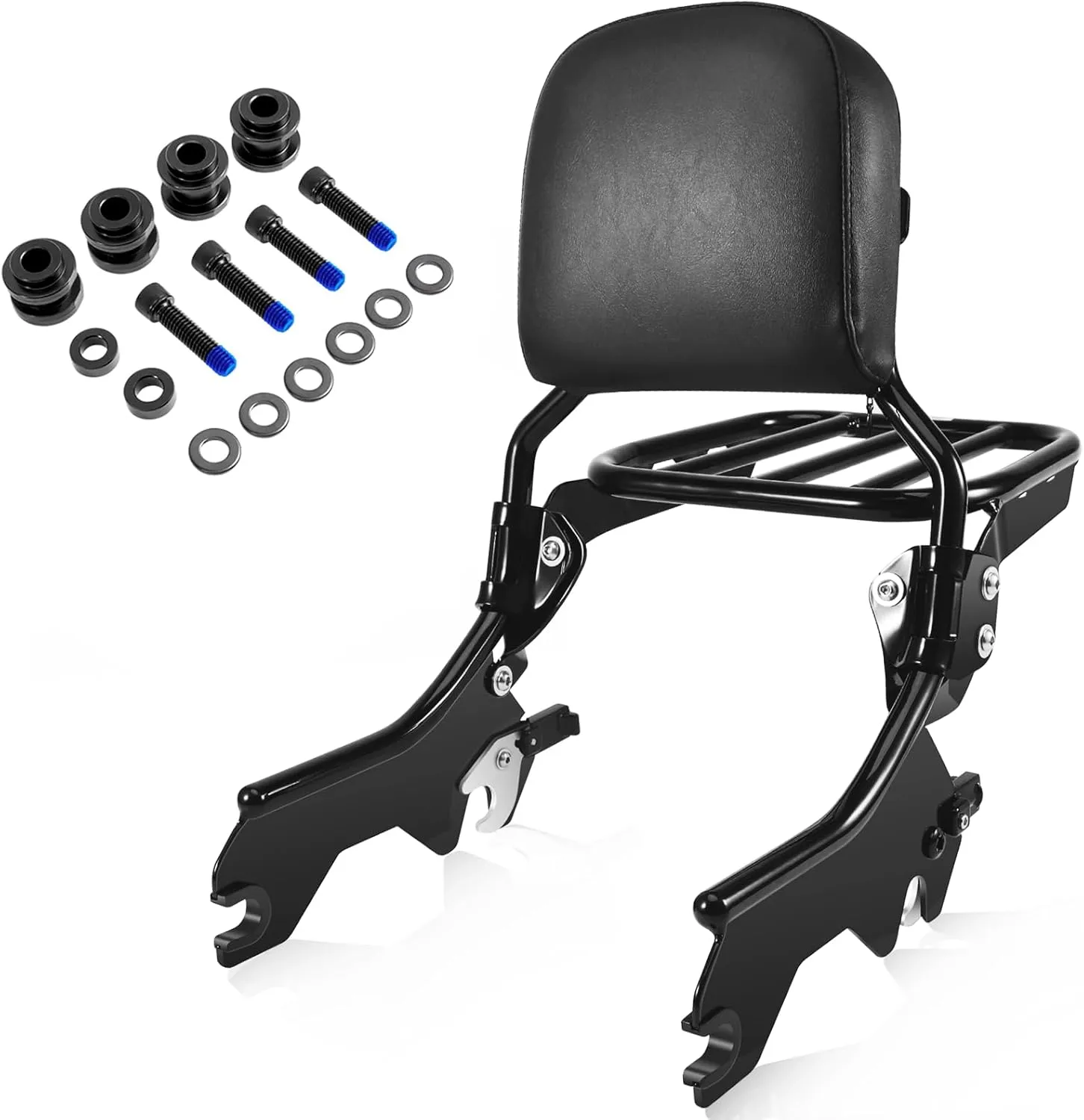 Softail Holdfast Sissy Bar Upright For Harley Softail Deluxe Street Bob Heritage Classic Softail Slim FLDE FLHC FLHCS FLSL FXST FXBB FXBBS Sport Luggage Rack 2018-2025