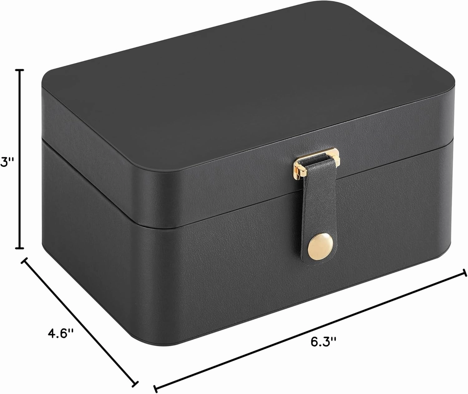 SONGMICS Jewelry Box, Travel Jewelry Case, 2-Layer Jewelry Holder Organizer, Portable Versatile Earring Storage, for Larger Accessories, Slate Gray UJBC166G01