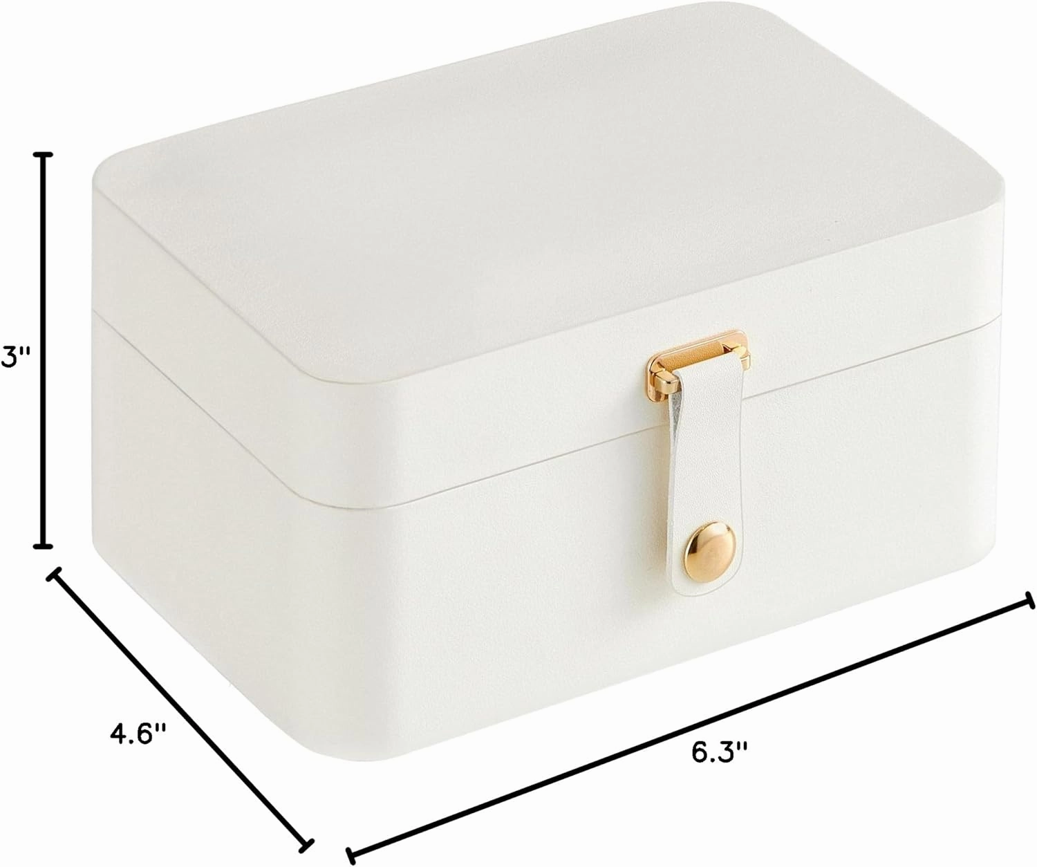 SONGMICS Jewelry Organizer Box, 2-Layer Travel Case for Earrings, Necklaces, Bracelets - Portable Jewelry Storage with Large Capacity, Gift-Ready Box for Women & Girls, Cloud White UJBC166W01