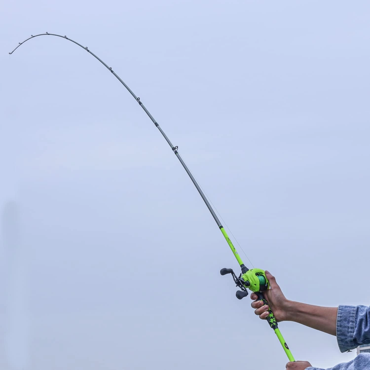 Sougayilang Baitcast Reel and Fishing Rod Combo, IM7 Graphite 2-Piece Blank Rods,EVA Handle & “S” Style Hook Keeper