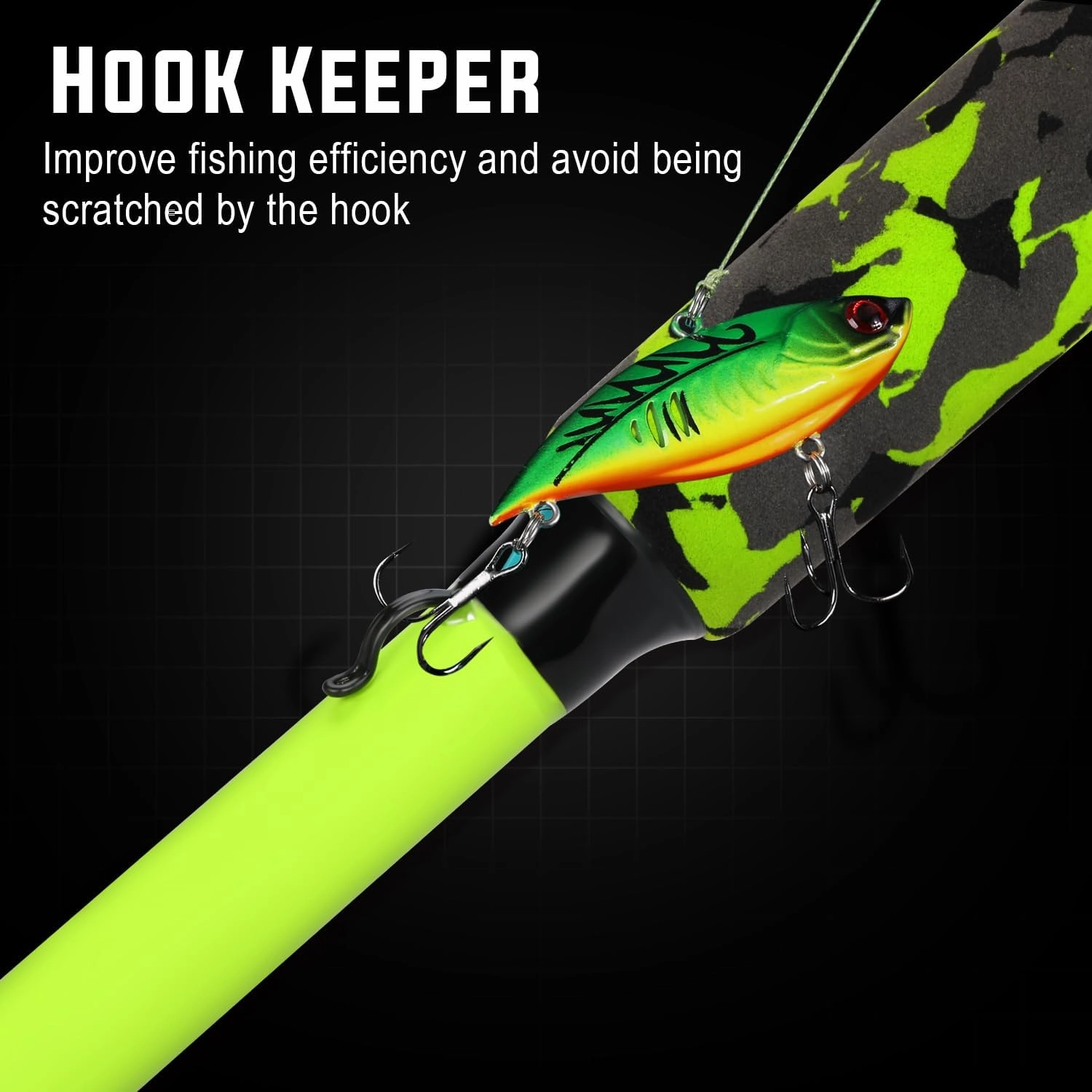 Sougayilang Baitcast Reel and Fishing Rod Combo, IM7 Graphite 2-Piece Blank Rods,EVA Handle & “S” Style Hook Keeper