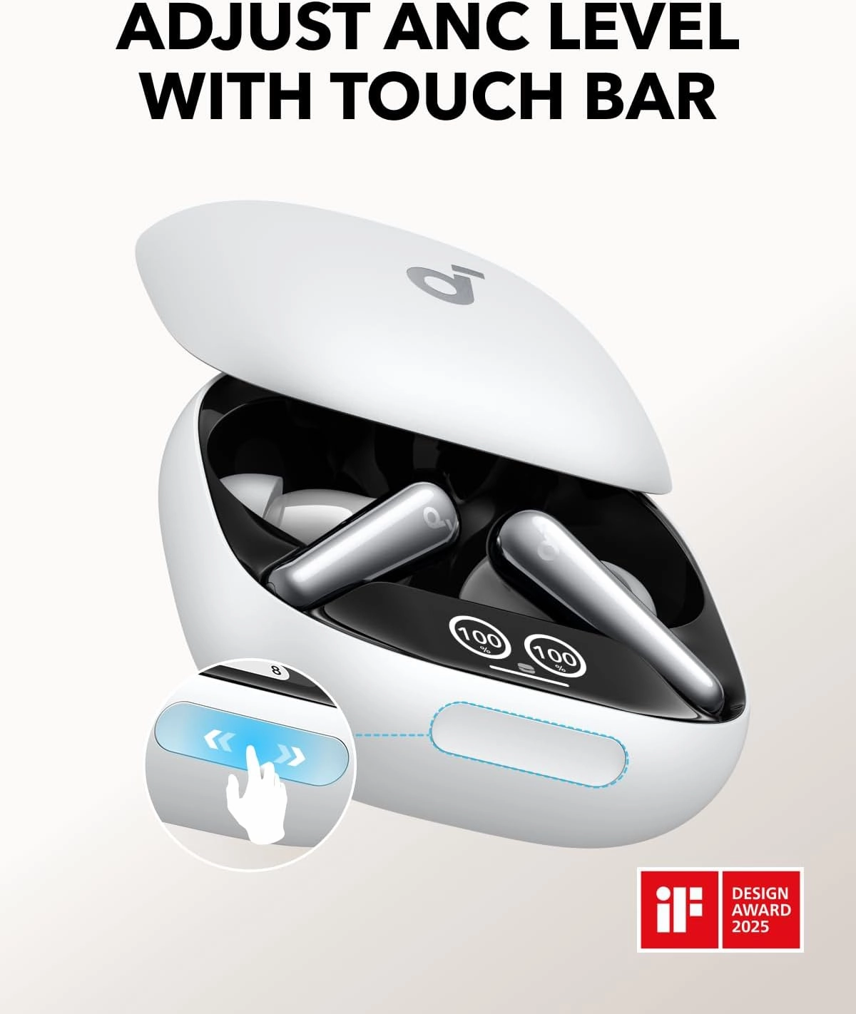 Soundcore Liberty 4 Pro by Anker, Noise Cancelling Wireless Earbuds, 7-Sensor and Real-Time Adaptive Noise Cancelling, 2× Faster Charging, Studio-Level Hi-Fi Music, Clear Calls with 6 Mics and AI