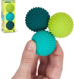 Speks Odds Soft Silicone Fidget Magnets | Silent Stress Relief Toys | Textured Magnetic Balls for Adults & Teens 14  | Green