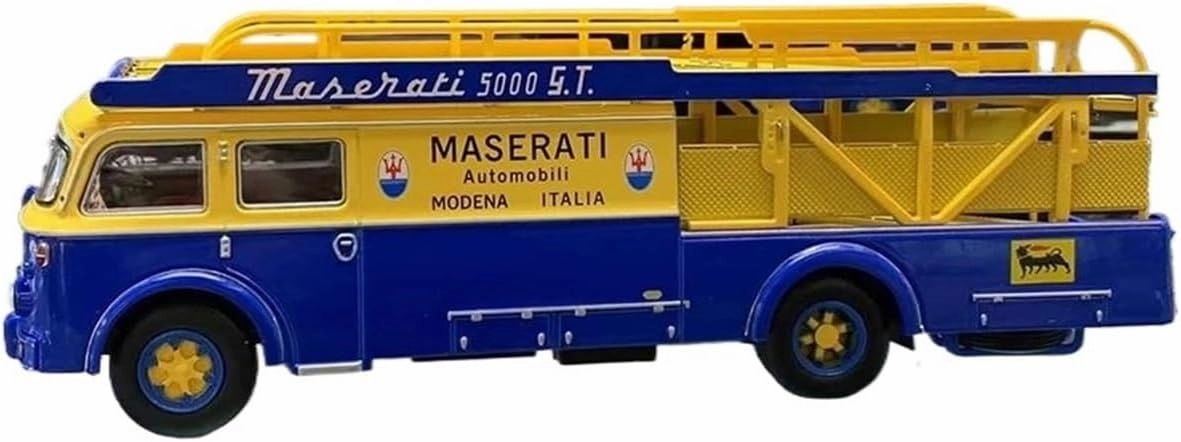 Sports car Metal Model 1:64 for Static Fiat 642 Transporter Double-Decker Trailer Model Collection Toy Car Hobby Ornaments Display for Home Décor