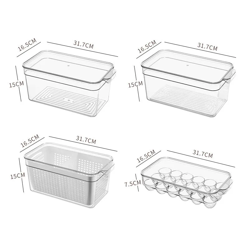 Stackable Refrigerator Organisers - 4 Pack