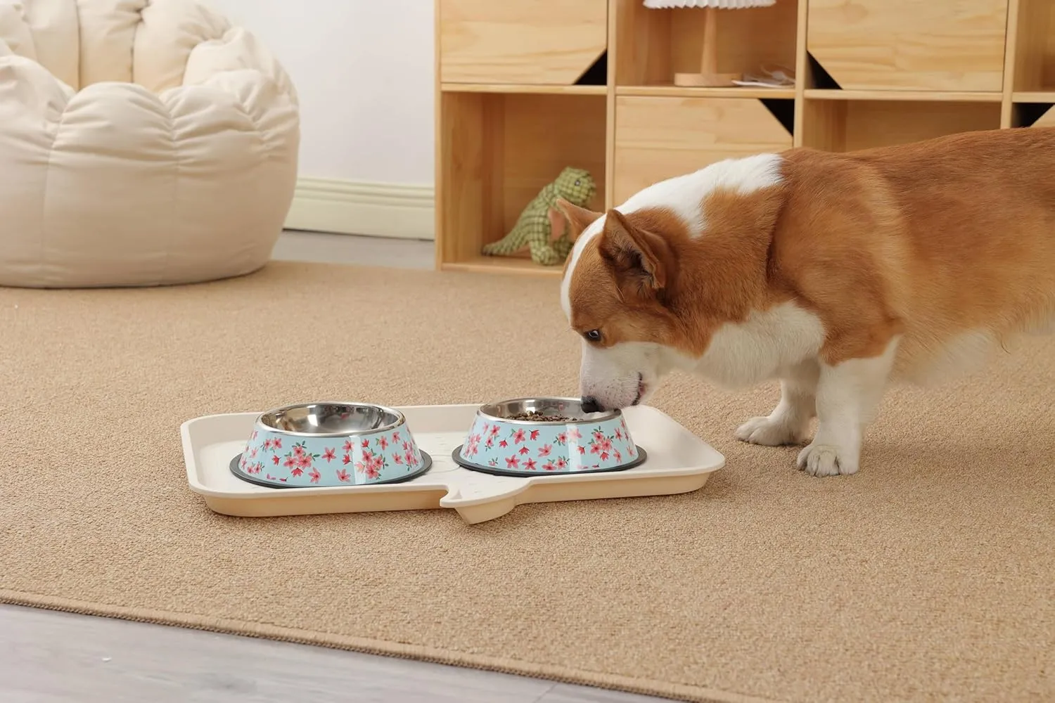 Stainless Steel Dog Bowls, Food and Water Non Slip Anti Skid Stackable Pet Puppy Dishes for Small, Medium and Large Dogs (2 Pack)