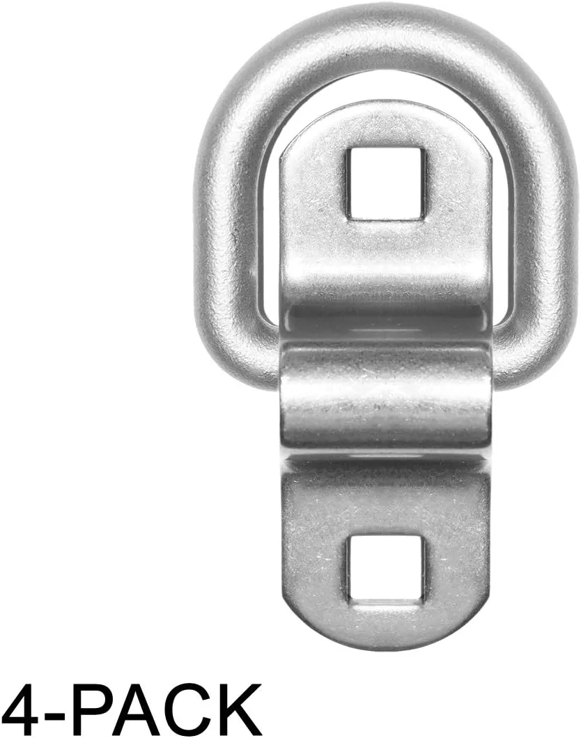 Stainless Steel Tie Down, Surface Mount D-Ring 6,000 lb. Capacity Tiedowns 4-Pack …