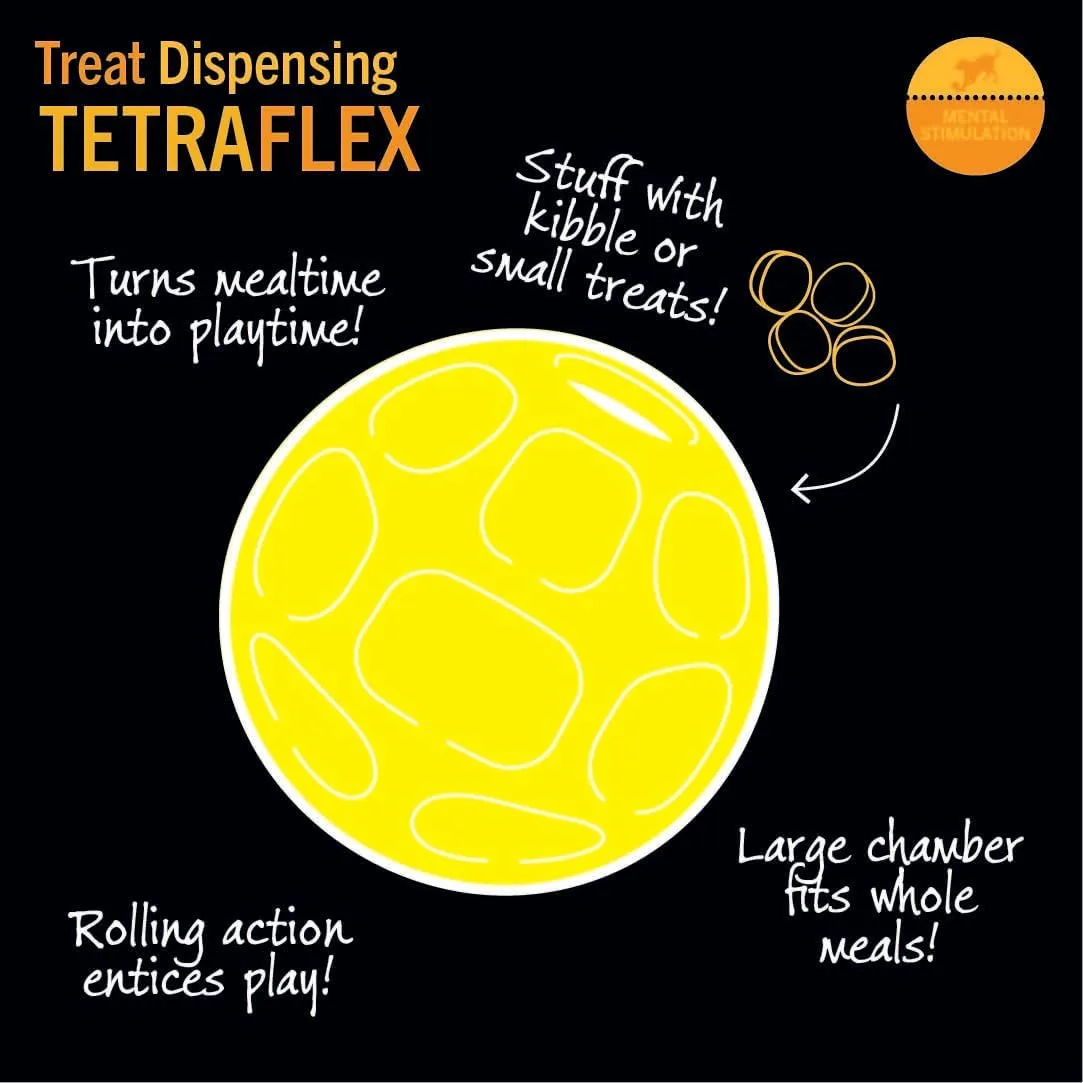 Starmark Treat Dispensing Tetraflex Dog Toy Medium