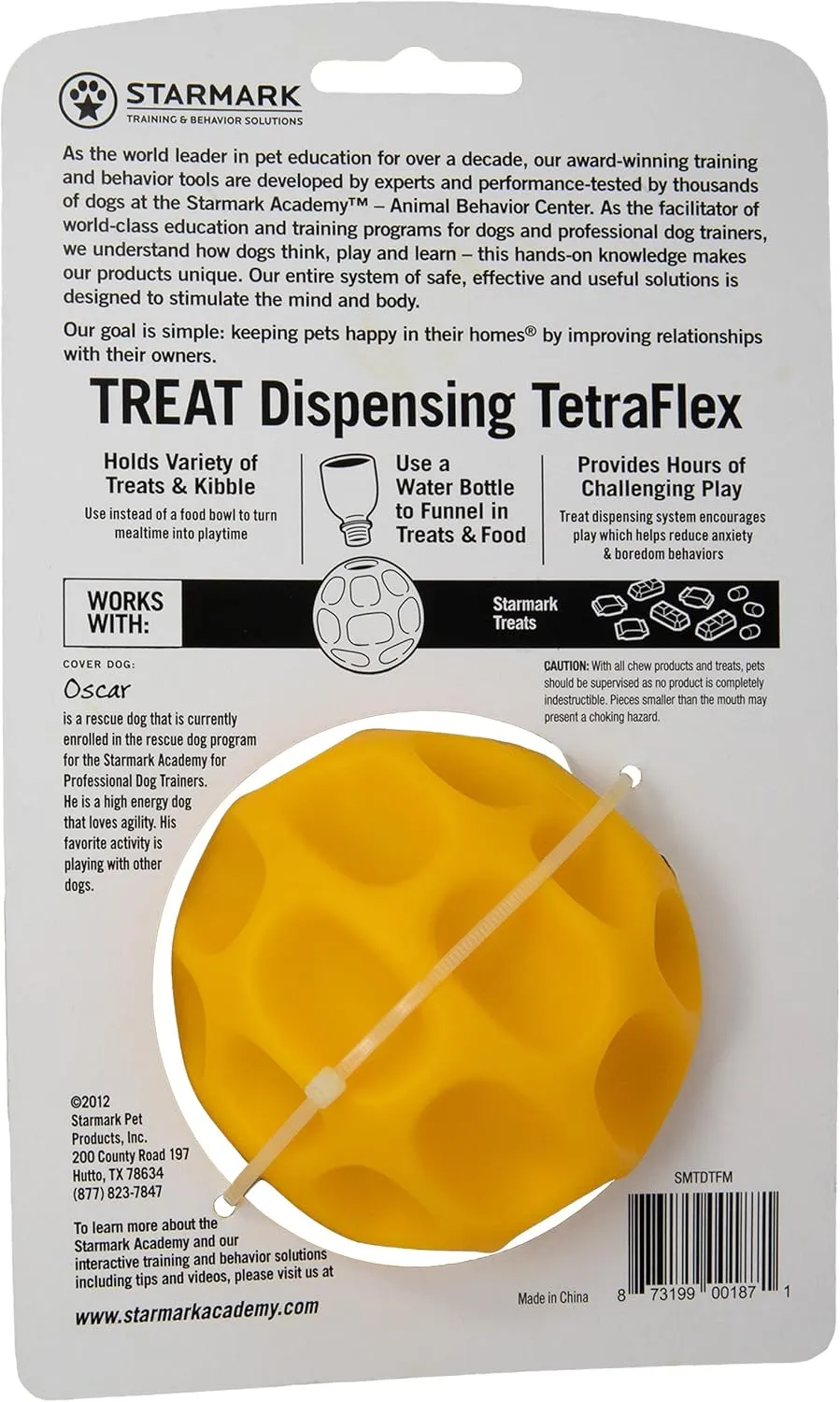 Starmark Treat Dispensing Tetraflex Dog Toy Medium
