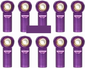 Steering Linkage Servo Link 10Pcs Metal M3 Aluminum Link Tie Rod End Ball Joint 1/10 RC Car Crawler AXIAL SCX10 D90 D110 Fit For Tamiya Racing Direction Pull Rod Steering Pull ( Color : 24 Purple )