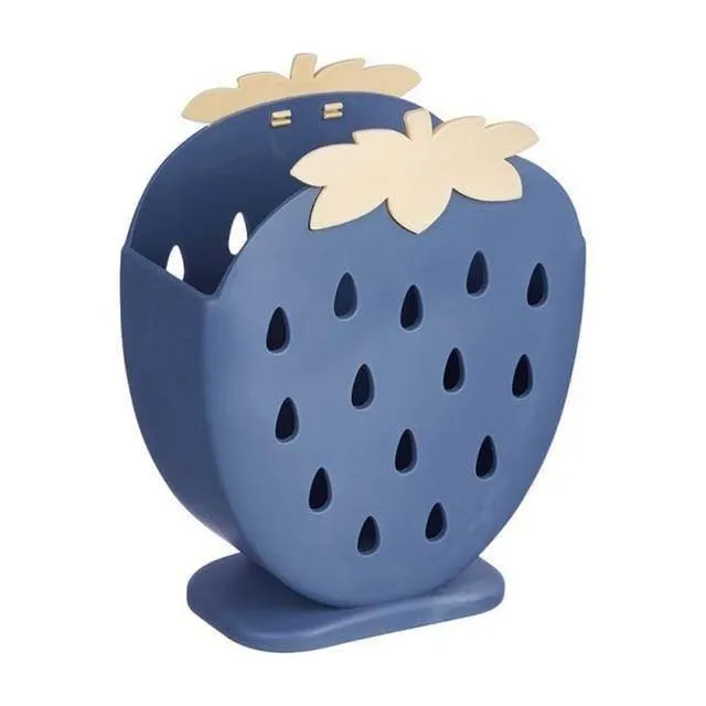 Strawberry Cutlery Organizer - Cute Kitchen Storage Set 2PCS