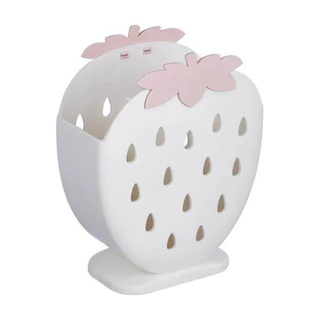Strawberry Cutlery Organizer - Cute Kitchen Storage Set 2PCS