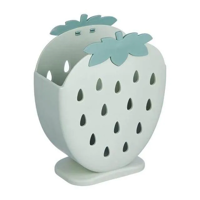 Strawberry Cutlery Organizer - Cute Kitchen Storage Set 2PCS