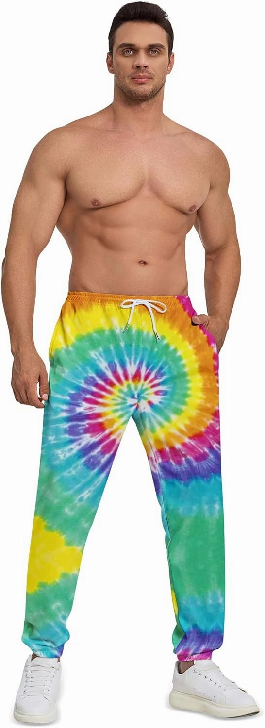 Sweatpants for Men Joggers Pant 3D Printed Sports Pants Workout Pants with 2 Side Pockets