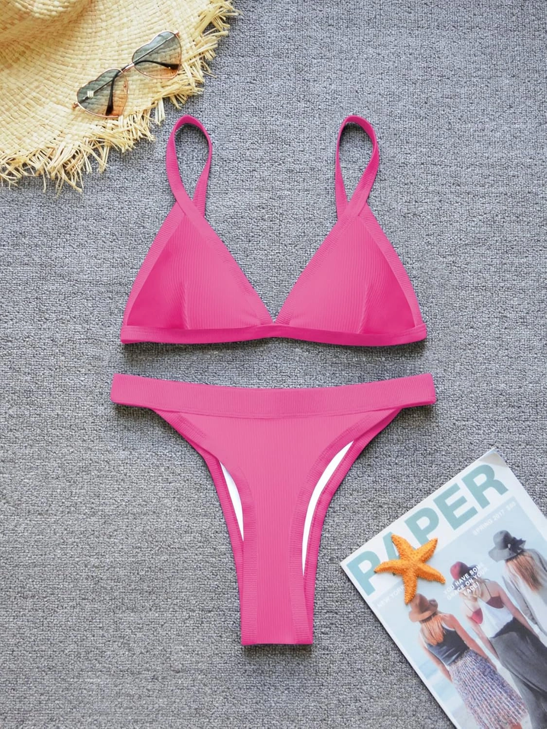 swimall Women's Triangle Bikini Set Sexy Brazilian Sporty Two Piece Swimsuit Cute Bathing Suit