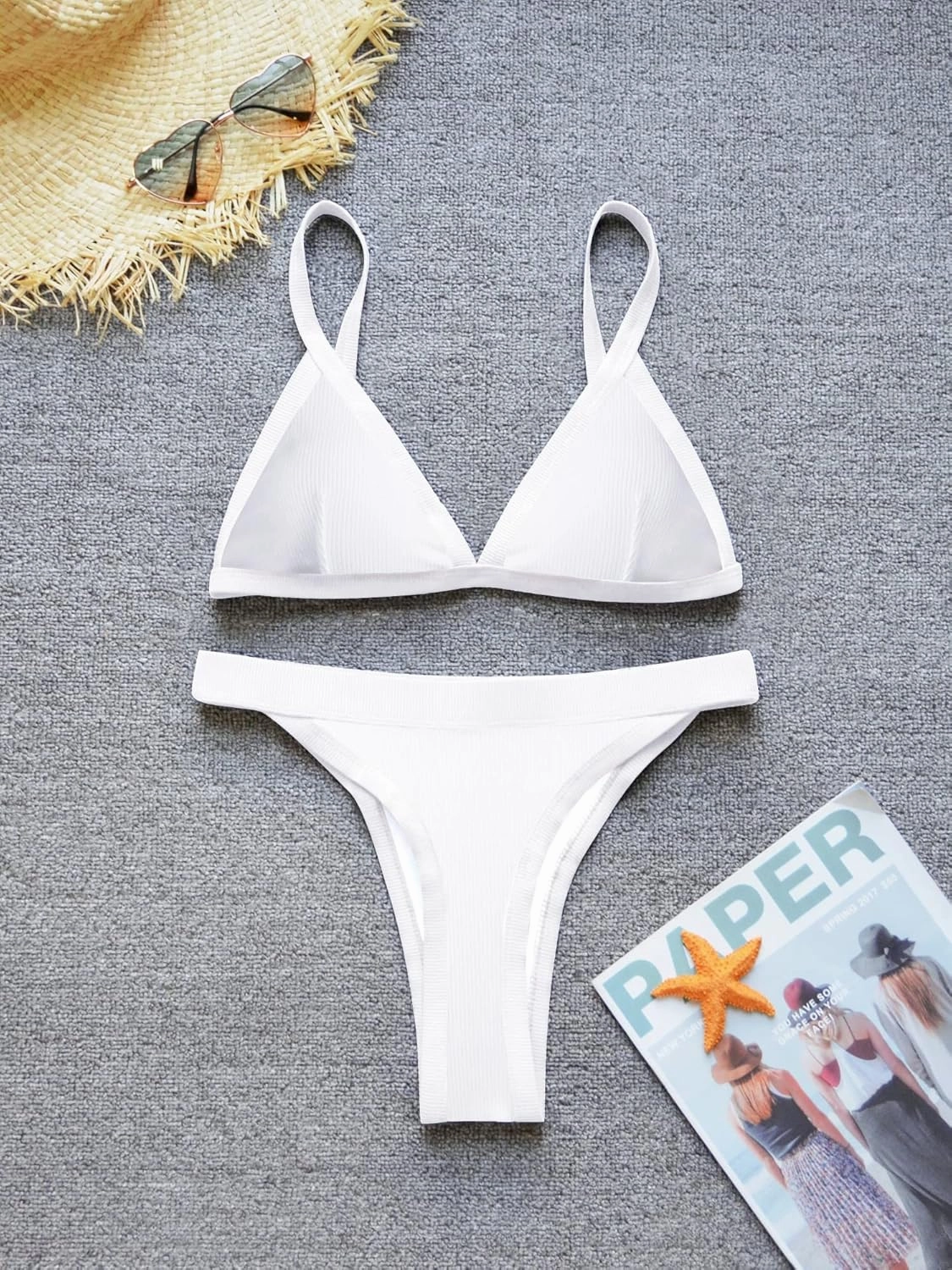 swimall Women's Triangle Bikini Set Sexy Brazilian Sporty Two Piece Swimsuit Cute Bathing Suit
