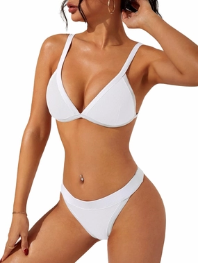 swimall Women's Triangle Bikini Set Sexy Brazilian Sporty Two Piece Swimsuit Cute Bathing Suit