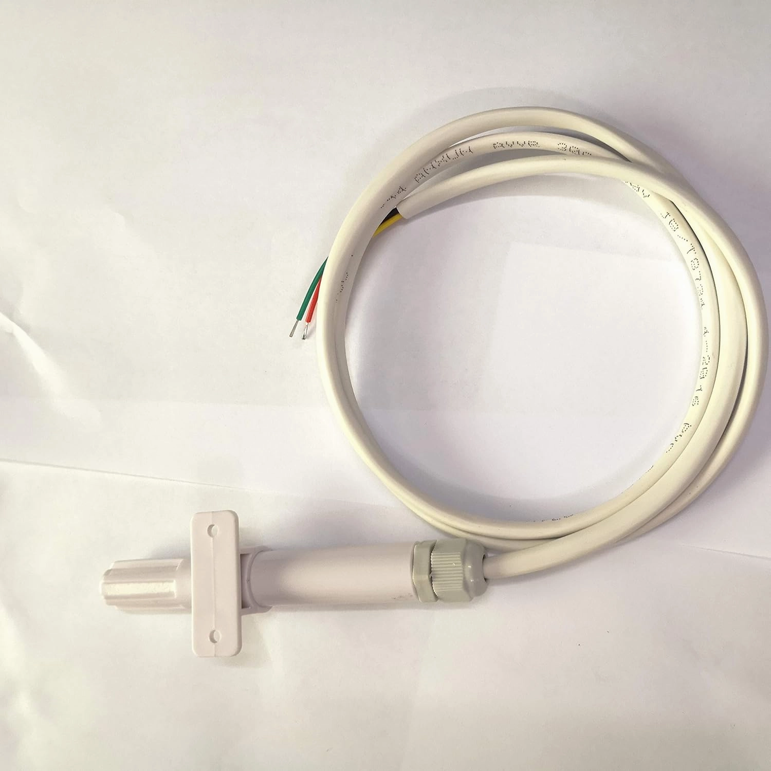 Taidacent Outdoor 3.3V 5V IIC I2C Digital Temperature Humidity Atmospheric Barometric Air Pressure Sensor Probe BME280 (2m, White)