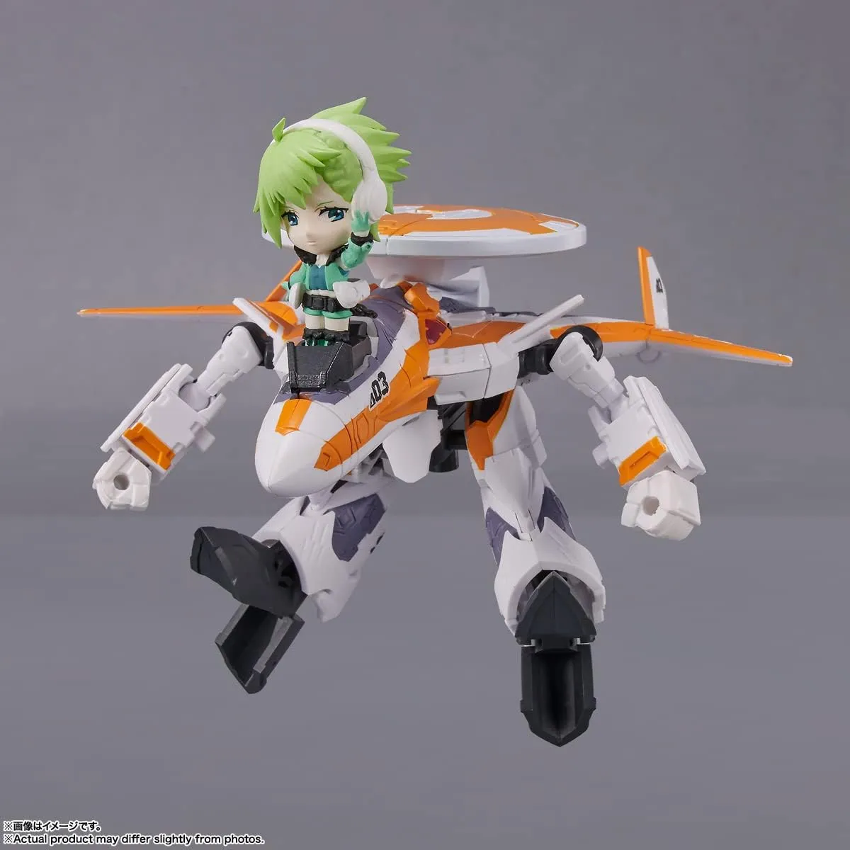 TAMASHII NATIONS - Macross Delta - VF-31E Siegfried (Chuck Mustang Use) with Reina Prowler, Bandai Spirits Tiny Session Figure Action Figure