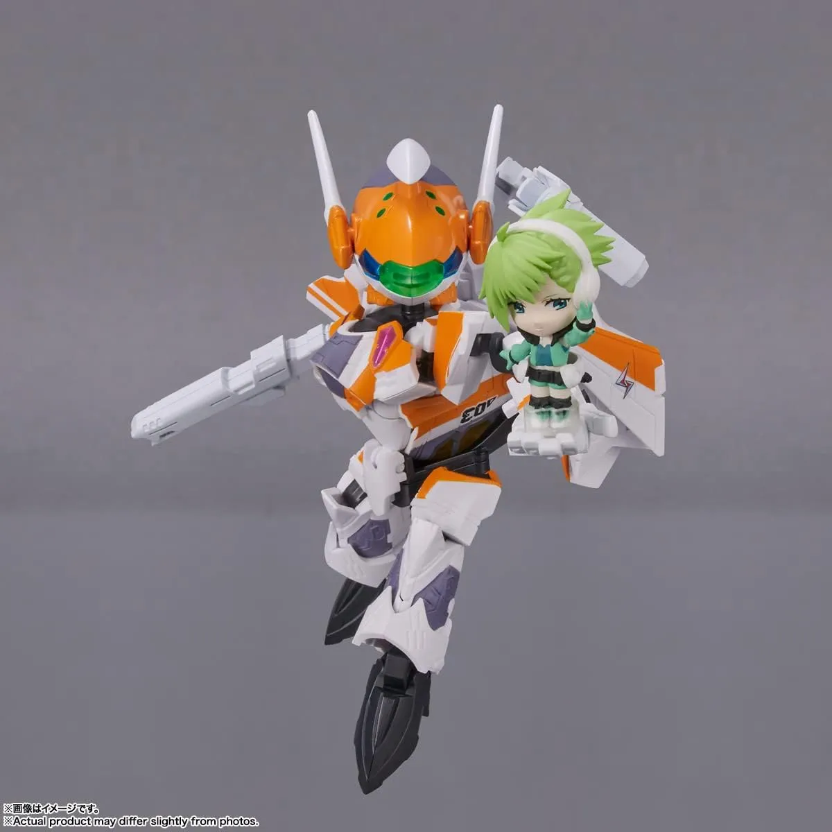 TAMASHII NATIONS - Macross Delta - VF-31E Siegfried (Chuck Mustang Use) with Reina Prowler, Bandai Spirits Tiny Session Figure Action Figure