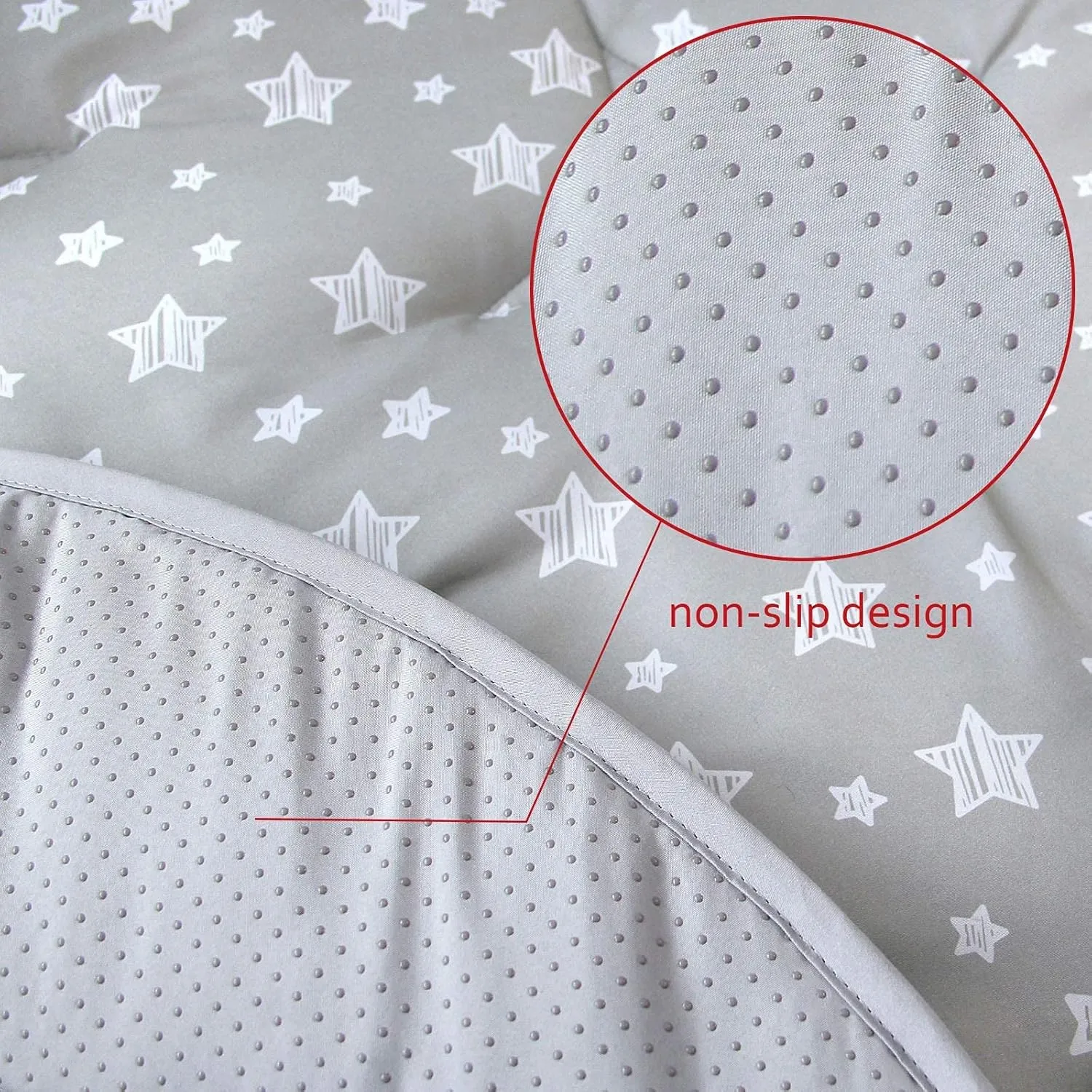 Teepee Play Tent Mat, Square Padded Mat for Playtent, Anti Slip Baby Quilted Activity Mat for Boys and Girls, Toddlers and Kids Playtime