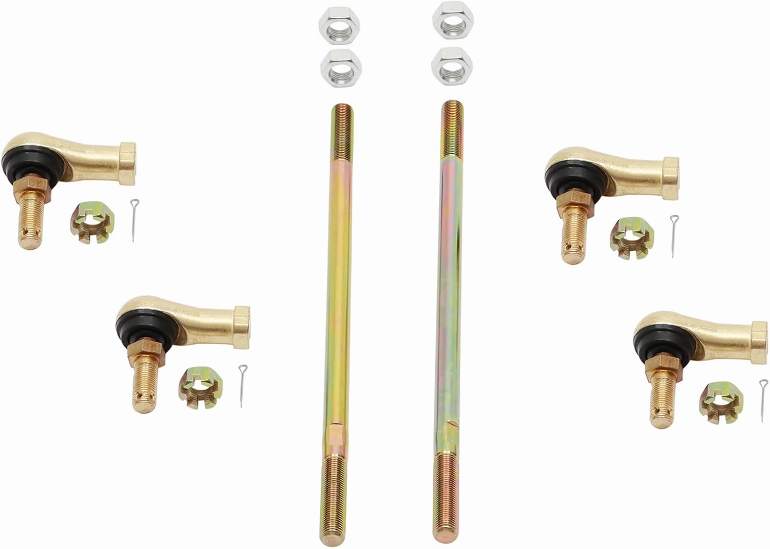 Tie Rod End Kit, Compatible With 2000-2012 Yamaha Big Bear 400, 2003-2006 Kodiak 400 / 450, 07-12 Grizzly 350 / 400 / 450, 04-06 Bruin 350, 06-10 Wolverine 350 / 450 Ball Joint Set ATV UTV Accessories