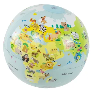Tiger Tribe Inflatable World Globe - Baby Animals