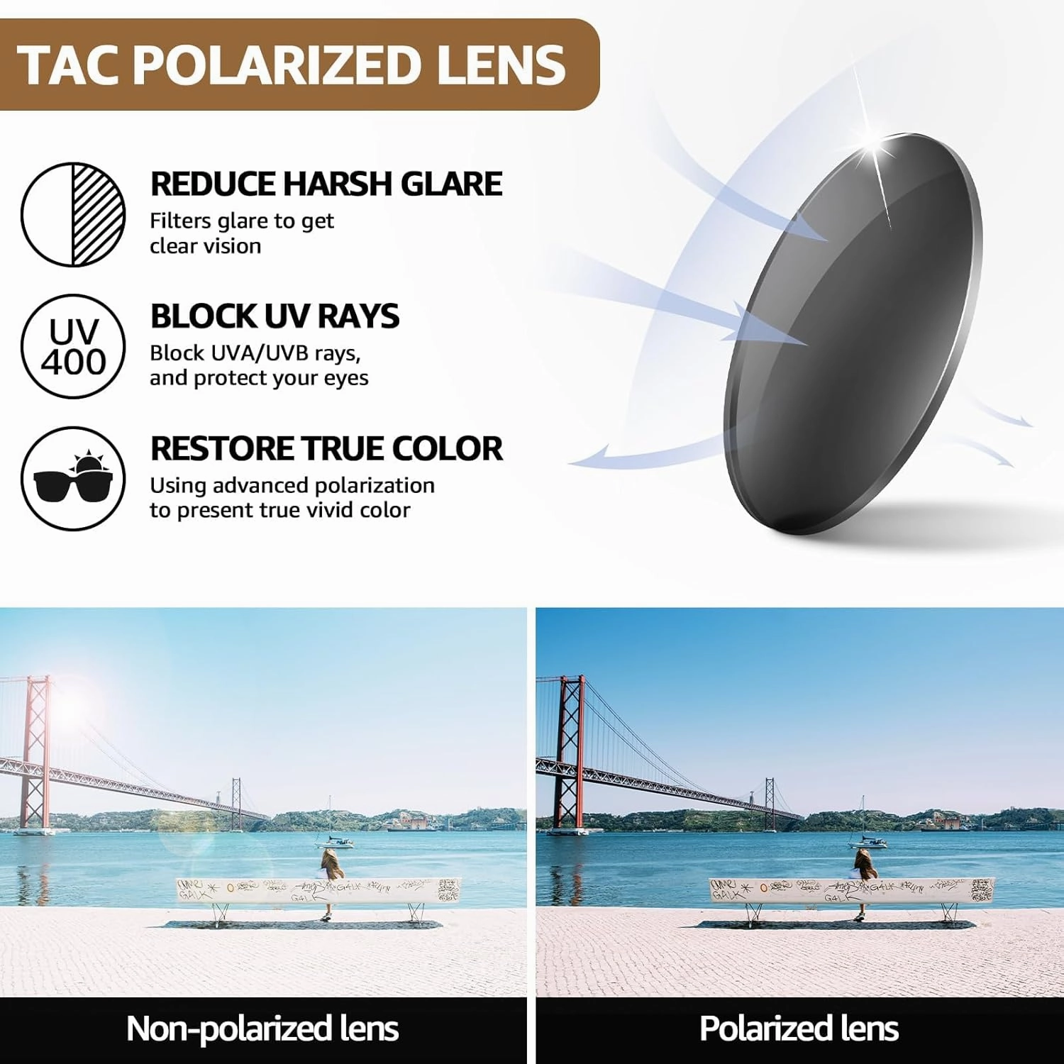 TJUTR Tangle Free Aviator Sunglasses for Women Men, Polarized UV400 Protection Trendy Shades, No-Snag Metal Frame Glasses