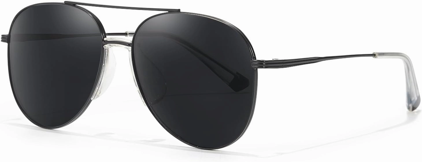 TJUTR Tangle Free Aviator Sunglasses for Women Men, Polarized UV400 Protection Trendy Shades, No-Snag Metal Frame Glasses